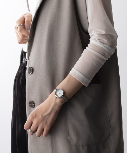 MAGASIN DE MODE Chou Chou(マガジンデモードシュシュ)の「【MAGASIN DE MODE Chou Chou】シンプルメタルウォッチ 腕時計/アナログ時計 YM128 FW(アナログ腕時計・レディース・ピンク/シルバー/ゴールド・FREE)」の9枚目の写真