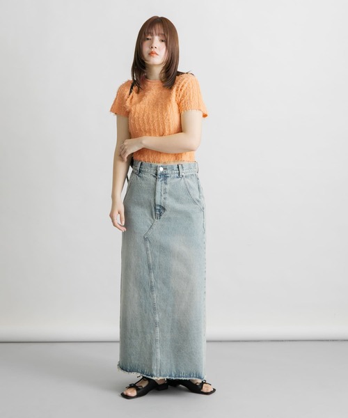 KBF（ケイビーエフ）の「ミニフリンジニットTEE（ニット/セーター・レディース・ネイビー/オレンジ系その他/イエロー系その他・ONE）」の17枚目の写真