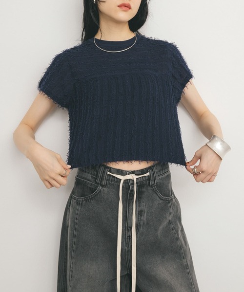 ミニフリンジニットTEE（ニット/セーター）｜KBF（ケイビーエフ