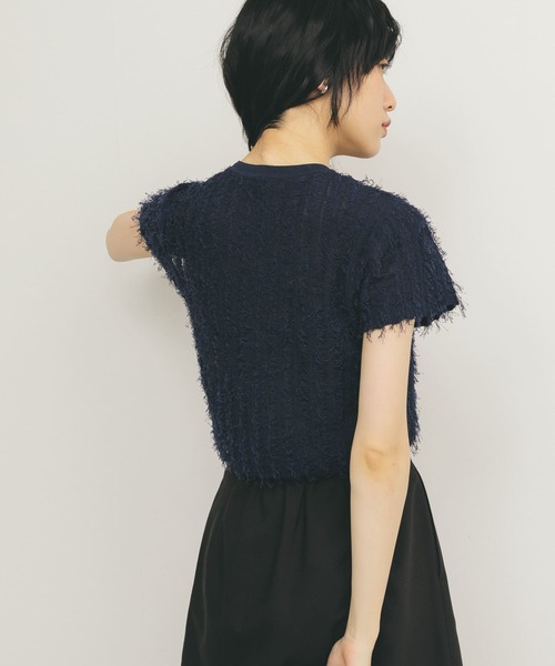 KBF（ケイビーエフ）の「ミニフリンジニットTEE（ニット/セーター・レディース・ネイビー/オレンジ系その他/イエロー系その他・ONE）」の21枚目の写真