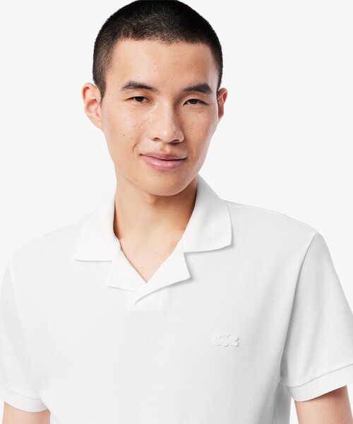 LACOSTE(ラコステ)の「オープンカラーポロシャツ(ポロシャツ・メンズ・ネイビー/ホワイト/ブラウン・3/2/5/4)」の11枚目の写真