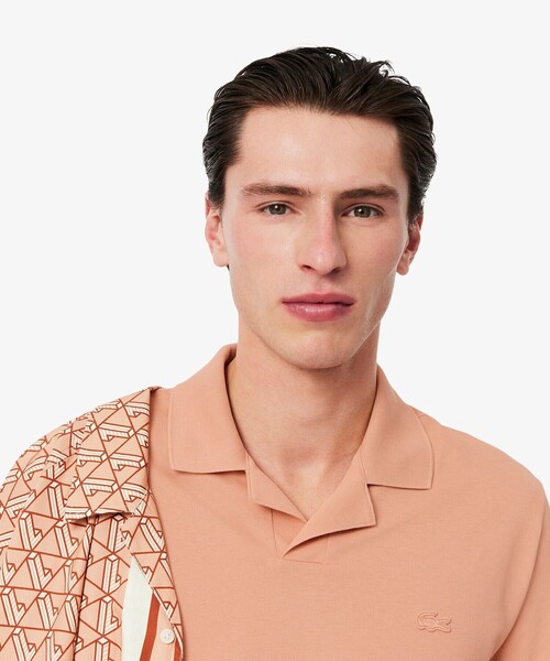 LACOSTE(ラコステ)の「オープンカラーポロシャツ(ポロシャツ・メンズ・ネイビー/ホワイト/ブラウン・3/2/5/4)」の5枚目の写真