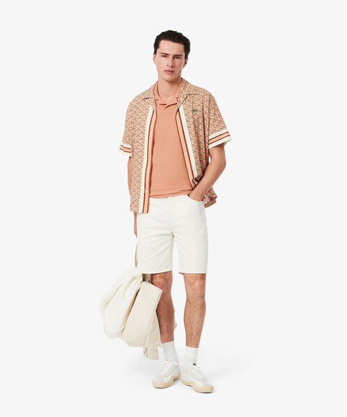 LACOSTE(ラコステ)の「オープンカラーポロシャツ(ポロシャツ・メンズ・ネイビー/ホワイト/ブラウン・3/2/5/4)」の9枚目の写真