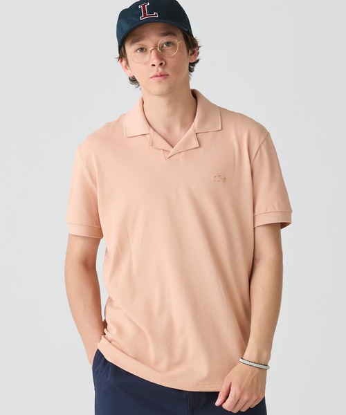 LACOSTE(ラコステ)の「オープンカラーポロシャツ(ポロシャツ・メンズ・ネイビー/ホワイト/ブラウン・3/2/5/4)」の1枚目の写真