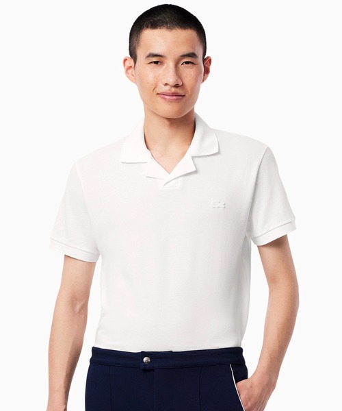 LACOSTE(ラコステ)の「オープンカラーポロシャツ(ポロシャツ・メンズ・ネイビー/ホワイト/ブラウン・3/2/5/4)」の10枚目の写真