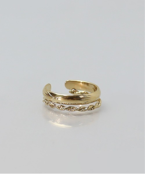 ieLS（イエルズ）の「金属アレルギー対応「ieLS」ステンレス　デザインフリーリング（リング・レディース・ゴールド/シルバー・FREE）」の3枚目の写真