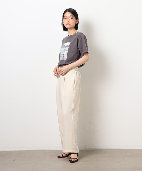 COMME CA MODELS(コムサモデルズ)の「【美しいベーシックパンツ】麻調ワイドパンツ(その他パンツ・レディース・アイボリー/ブラック/ブラウン/テラコッタ・X-SMALL/SMALL/MEDIUM/LARGE/X-LARGE)」の19枚目の写真