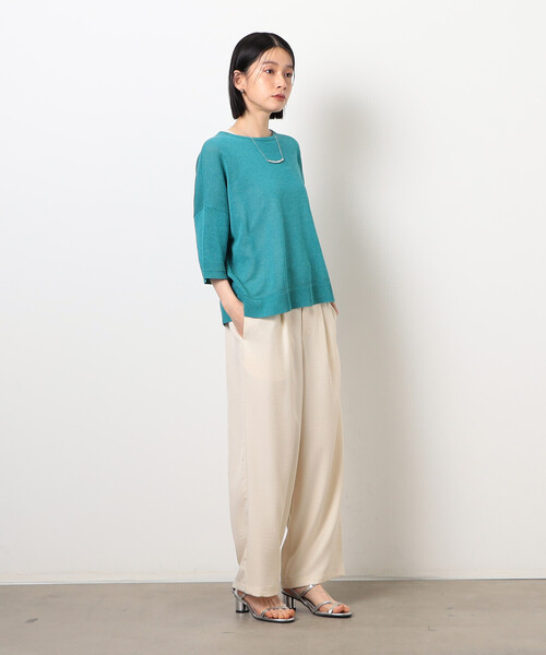COMME CA MODELS(コムサモデルズ)の「【美しいベーシックパンツ】麻調ワイドパンツ(その他パンツ・レディース・アイボリー/ブラック/ブラウン/テラコッタ・X-SMALL/SMALL/MEDIUM/LARGE/X-LARGE)」の20枚目の写真