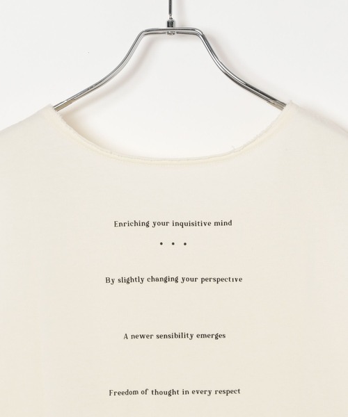 Anui(アニュイ)の「【UNISEX/2サイズ展開】ロゴルーズノースリーブTシャツ(Tシャツ/カットソー・レディース・アイボリー/スミクロ・SMALL/MEDIUM)」の6枚目の写真