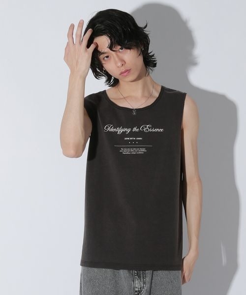 Anui(アニュイ)の「【UNISEX/2サイズ展開】ロゴルーズノースリーブTシャツ(Tシャツ/カットソー・レディース・アイボリー/スミクロ・SMALL/MEDIUM)」の22枚目の写真