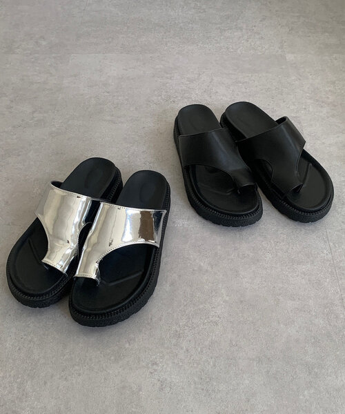 DouDou(ドゥドゥ)の「【WEB限定】トングサンダル(ブーツ・レディース・ブラック/シルバー・SMALL/MEDIUM/LARGE)」の13枚目の写真