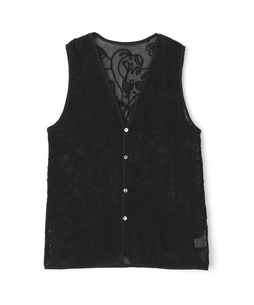 N.（N. Natural Beauty Basic）（エヌエヌナチュラルビューティーベーシック）の「コードレースジレ（ベスト・レディース・オフホワイト/ブラック・MEDIUM）」の9枚目の写真