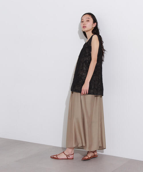 N.（N. Natural Beauty Basic）（エヌエヌナチュラルビューティーベーシック）の「コードレースジレ（ベスト・レディース・オフホワイト/ブラック・MEDIUM）」の17枚目の写真