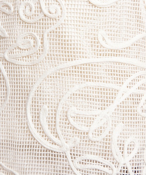 N.（N. Natural Beauty Basic）（エヌエヌナチュラルビューティーベーシック）の「コードレースジレ（ベスト・レディース・オフホワイト/ブラック・MEDIUM）」の8枚目の写真