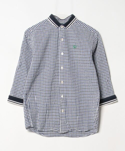 Fred Perry 七分袖シャツ レディース Lサイズ チェック柄 セール/ブランド古着】チェック柄7分袖シャツ（シャツ/ブラウス