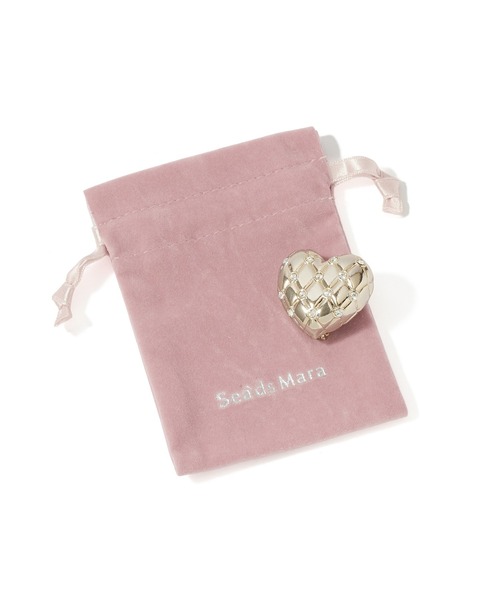 ROSE BUD(ローズバッド)の「(Sea’ds mara)Quilting heart motif brooch(ブローチ/コサージュ・レディース・シルバー/ゴールド・ONE SIZE)」の6枚目の写真