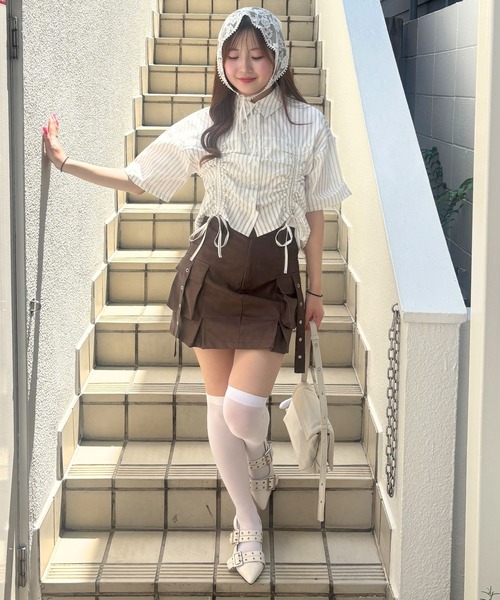 3.3 Field Trip （3.3フィールドトリップ）の「3.3 Field Trip／ギャザーリボンシャツ（シャツ/ブラウス・レディース・イエロー/サックスブルー/オフホワイト・FREE）」の7枚目の写真