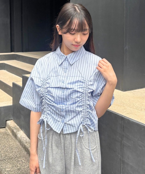 3.3 Field Trip （3.3フィールドトリップ）の「3.3 Field Trip／ギャザーリボンシャツ（シャツ/ブラウス・レディース・イエロー/サックスブルー/オフホワイト・FREE）」の14枚目の写真