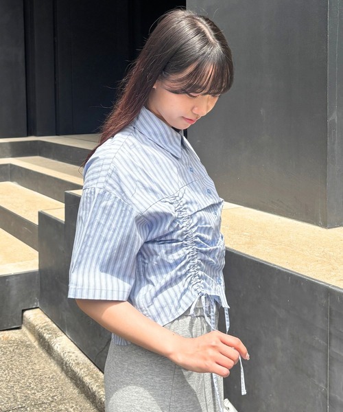 3.3 Field Trip （3.3フィールドトリップ）の「3.3 Field Trip／ギャザーリボンシャツ（シャツ/ブラウス・レディース・イエロー/サックスブルー/オフホワイト・FREE）」の15枚目の写真