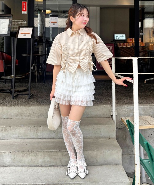 3.3 Field Trip （3.3フィールドトリップ）の「3.3 Field Trip／ギャザーリボンシャツ（シャツ/ブラウス・レディース・イエロー/サックスブルー/オフホワイト・FREE）」の16枚目の写真