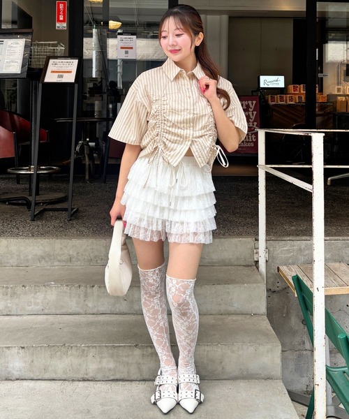 3.3 Field Trip （3.3フィールドトリップ）の「3.3 Field Trip／ギャザーリボンシャツ（シャツ/ブラウス・レディース・イエロー/サックスブルー/オフホワイト・FREE）」の18枚目の写真