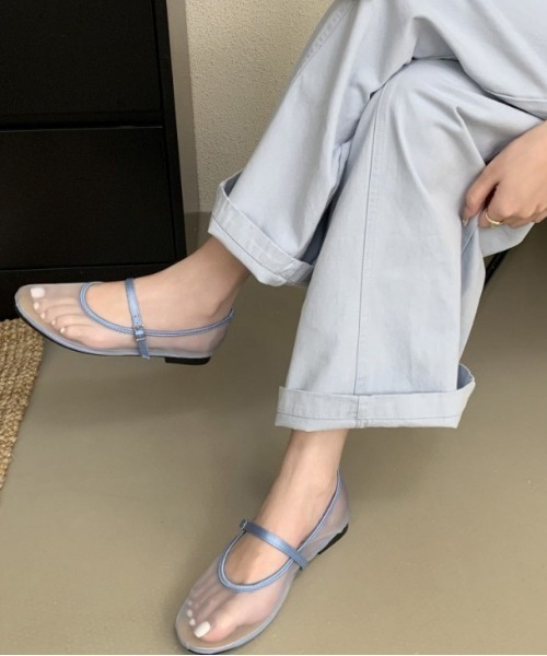 AMELY(エミリー)の「シアー メリージェーンパンプス(パンプス・レディース・ベージュ/ブルー/ブラック・35/36/37/38/39)」の13枚目の写真