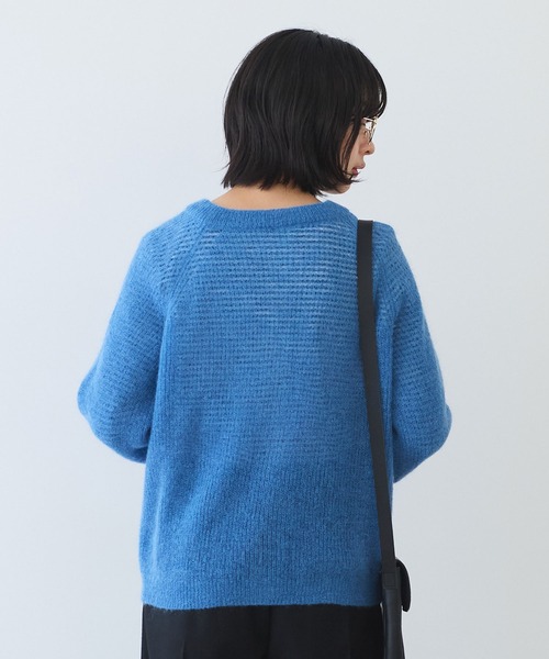 bulle de savon（ビュルデサボン）の「ふわふわ ribon ニットカーディガン（カーディガン/ボレロ・レディース・ブルー/イエロー/ブラウン・FREE）」の17枚目の写真