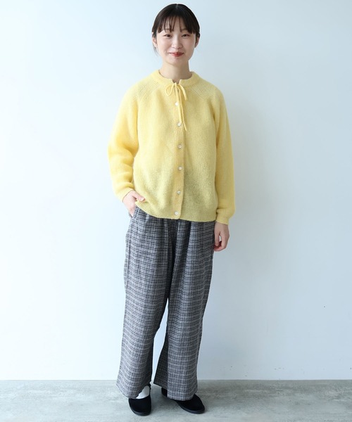 bulle de savon（ビュルデサボン）の「ふわふわ ribon ニットカーディガン（カーディガン/ボレロ・レディース・ブルー/イエロー/ブラウン・FREE）」の9枚目の写真