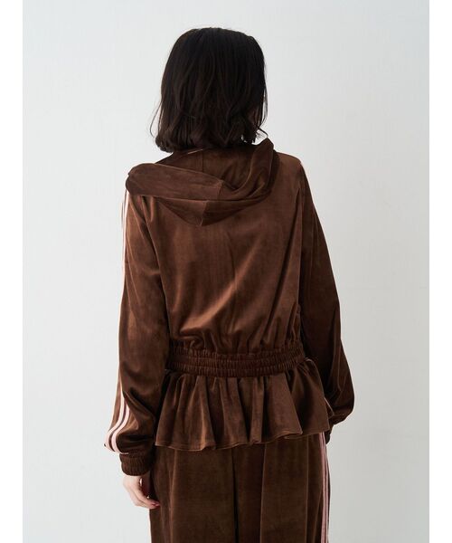 セール】ベロアコンパクトラインZIPフーディ【セットアップ対応】冬服