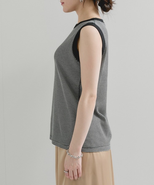 Healthknit（ヘルスニット）の「【Healthknit/ヘルスニット】Basic Waffle Tanktop（タンクトップ・レディース・ホワイト/ブラック系その他2/ブルー系その他6/ブラック・FREE）」の16枚目の写真