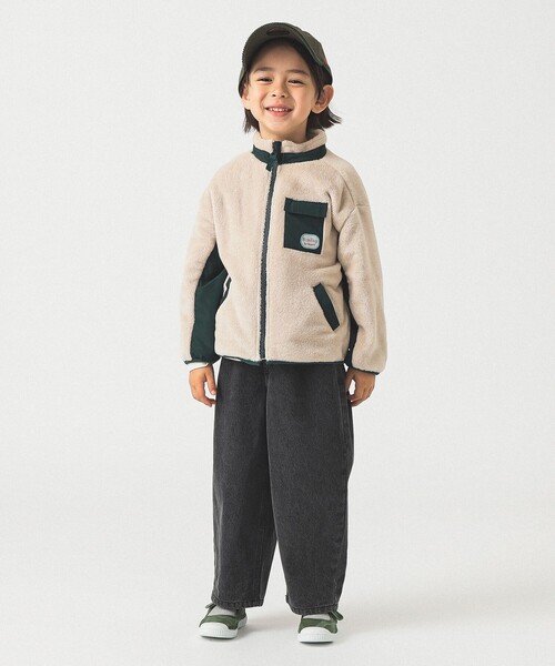 B:MING by BEAMS（ビーミングバイビームス）の「フリースボア ブルゾン 2025FW （90～150cm）（ブルゾン・キッズ・ネイビー/ベージュ/レッド・90/120/100/110/130/140/150）」の10枚目の写真
