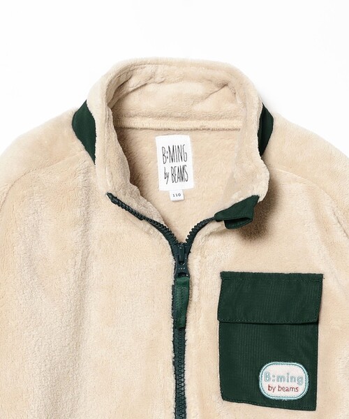 B:MING by BEAMS（ビーミングバイビームス）の「フリースボア ブルゾン 2025FW （90～150cm）（ブルゾン・キッズ・ネイビー/ベージュ/レッド・90/120/100/110/130/140/150）」の18枚目の写真