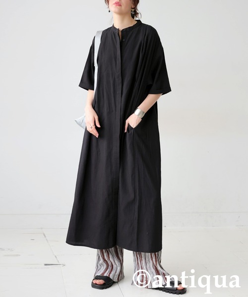 antiqua（アンティカ）の「タックデザインワンピース（ワンピース・レディース・カーキ/ブラック・ONESIZE）」の20枚目の写真