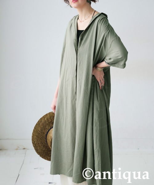 antiqua（アンティカ）の「タックデザインワンピース（ワンピース・レディース・カーキ/ブラック・ONESIZE）」の17枚目の写真