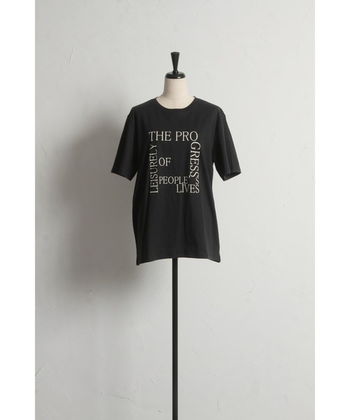 &. NOSTALGIA(アンドドットノスタルジア)の「【ZOZO限定】スーピマコットンプリントTシャツ(Tシャツ/カットソー・レディース・ブラック/ホワイト・M)」の19枚目の写真