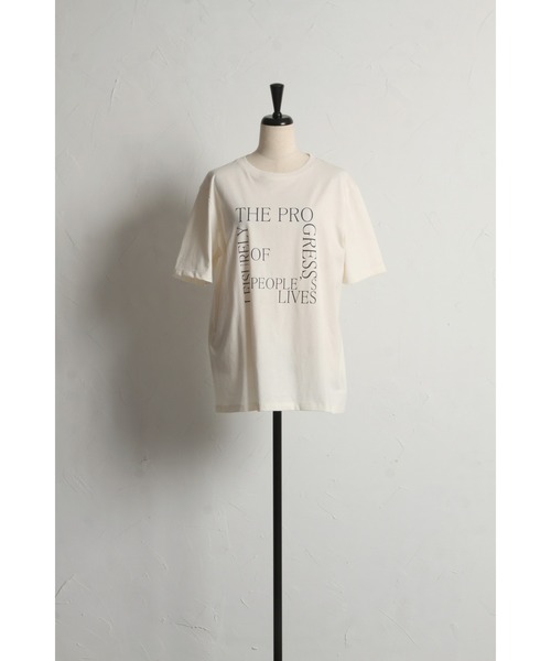 &. NOSTALGIA(アンドドットノスタルジア)の「【ZOZO限定】スーピマコットンプリントTシャツ(Tシャツ/カットソー・レディース・ブラック/ホワイト・M)」の20枚目の写真