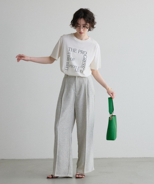 &. NOSTALGIA(アンドドットノスタルジア)の「【ZOZO限定】スーピマコットンプリントTシャツ(Tシャツ/カットソー・レディース・ブラック/ホワイト・M)」の5枚目の写真