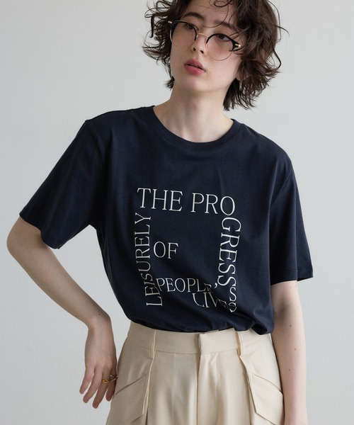 &. NOSTALGIA(アンドドットノスタルジア)の「【ZOZO限定】スーピマコットンプリントTシャツ(Tシャツ/カットソー・レディース・ブラック/ホワイト・M)」の16枚目の写真