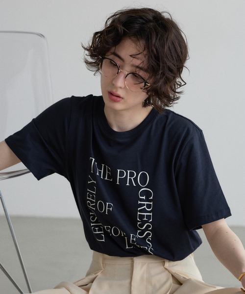 &. NOSTALGIA(アンドドットノスタルジア)の「【ZOZO限定】スーピマコットンプリントTシャツ(Tシャツ/カットソー・レディース・ブラック/ホワイト・M)」の18枚目の写真