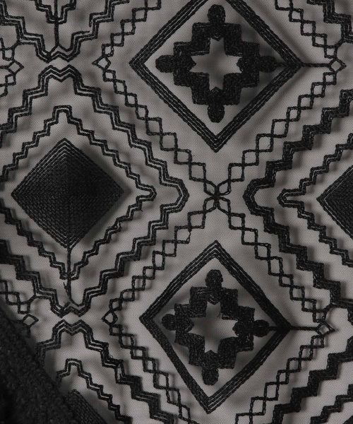 JEANASIS(ジーナシス)の「フリンジレーススカーフ/497071(バンダナ/スカーフ・レディース・ブラック/ホワイト・FREE)」の11枚目の写真