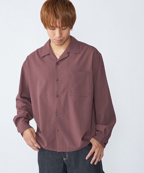 セール】City Ambient Products: オープンカラー 楊柳 ソリッド ロング