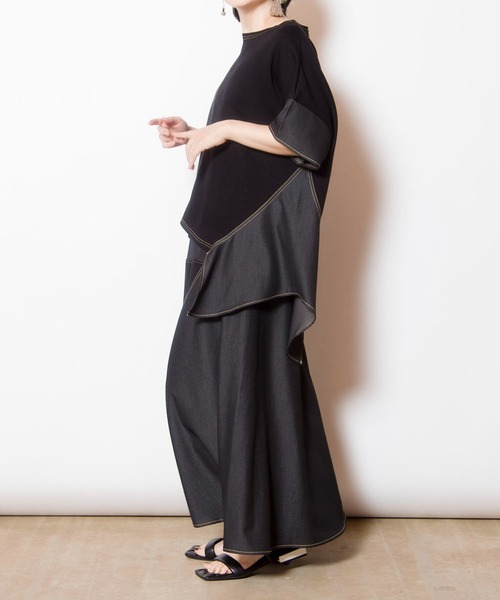 OSMOSIS(オズモーシス)の「切替アシンメトリーTシャツ(Tシャツ/カットソー・レディース・ブラック/ブルー・ONE SIZE)」の16枚目の写真