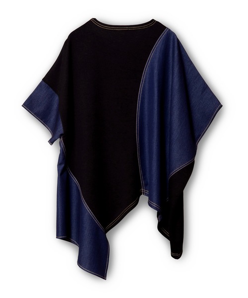 OSMOSIS(オズモーシス)の「切替アシンメトリーTシャツ(Tシャツ/カットソー・レディース・ブラック/ブルー・ONE SIZE)」の6枚目の写真