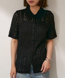 【MAISON BREEZE reveur】カットレース襟付き半袖トップス DTK