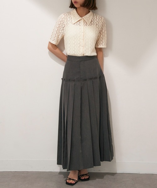 MAISON BREEZE reveur(メゾンブリーズレヴール)の「【MAISON BREEZE reveur】カットレース襟付き半袖トップス DTK(シャツ/ブラウス・レディース・アイボリー/ブラック・FREE)」の7枚目の写真