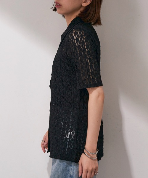 MAISON BREEZE reveur(メゾンブリーズレヴール)の「【MAISON BREEZE reveur】カットレース襟付き半袖トップス DTK(シャツ/ブラウス・レディース・アイボリー/ブラック・FREE)」の10枚目の写真