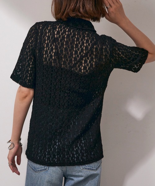 MAISON BREEZE reveur(メゾンブリーズレヴール)の「【MAISON BREEZE reveur】カットレース襟付き半袖トップス DTK(シャツ/ブラウス・レディース・アイボリー/ブラック・FREE)」の11枚目の写真
