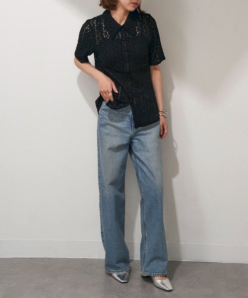 MAISON BREEZE reveur(メゾンブリーズレヴール)の「【MAISON BREEZE reveur】カットレース襟付き半袖トップス DTK(シャツ/ブラウス・レディース・アイボリー/ブラック・FREE)」の13枚目の写真