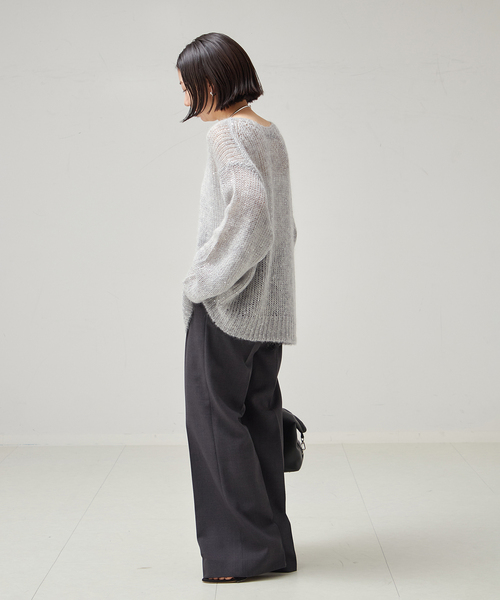 追加》モヘヤMIXスパンコールプルオーバー（ニット/セーター