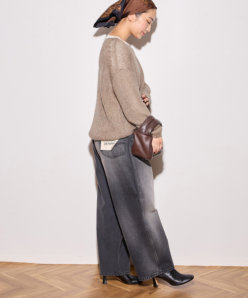 journal standard L'essage（ジャーナルスタンダードレサージュ）の「《追加》モヘヤMIXスパンコールプルオーバー（ニット/セーター・レディース・チャコールグレー/グレー/ベージュ・FREE）」の13枚目の写真